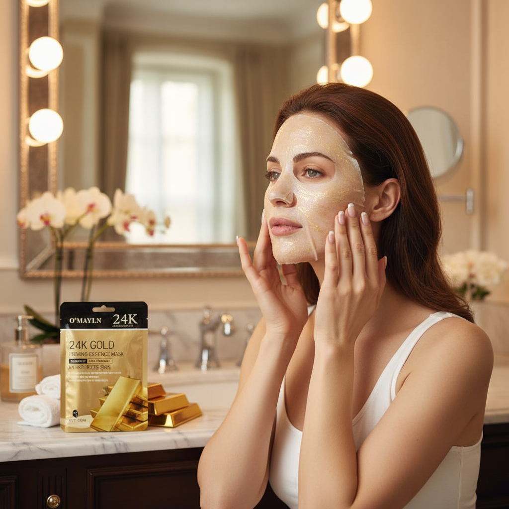 O'MALYN 24K Gold Firming Face Mask - lifestyle