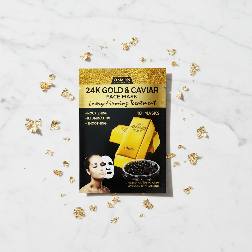Haokali 24K Gold & Caviar Face Mask - flatlay